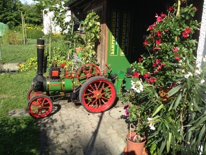 In front of the depot in our garden