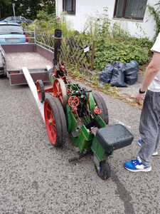 Moving machine onto trailer