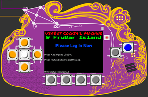 Login screen of UbaBot app